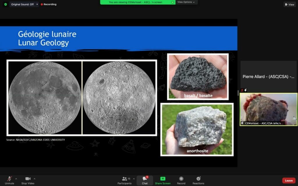 Lunar geology image from Junior astronaut camp