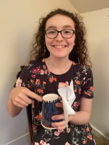 Clara Brown demonstrating a fun hands-on science experiment