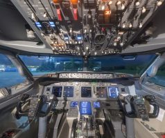 inside a cockpit