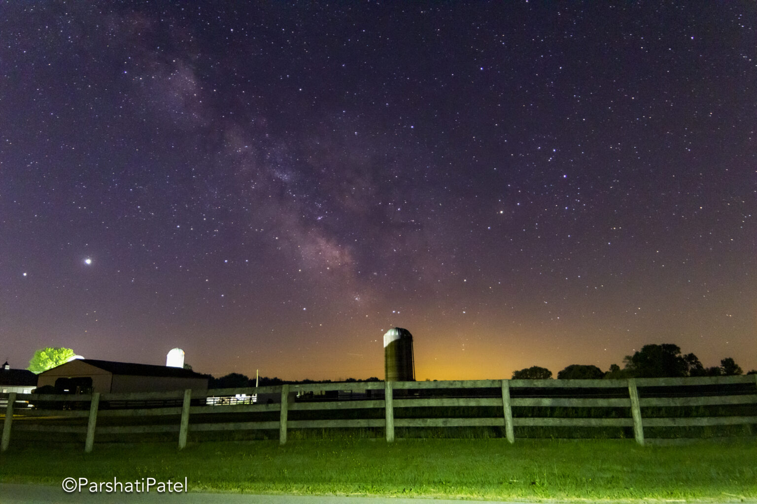 Southwestern Ontario Milky Way over a field