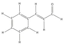 Cynnamaldehyde atom diagram