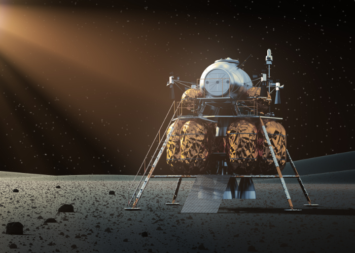 lunar rover on moon