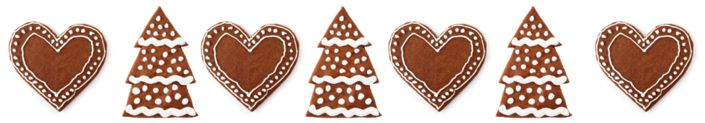 Row of Gingerbread Cookies