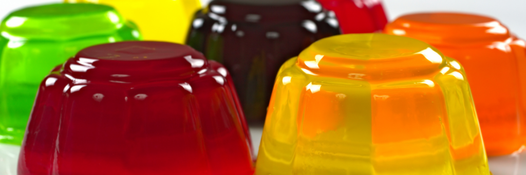 Colourful jell-o olds