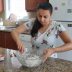 Samita Sarkar making cookies